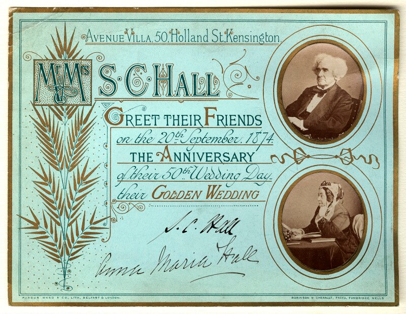 Samuel carter hall; anna maria hall (née fielding) npg x47396