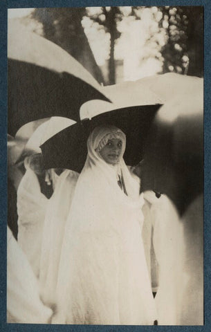 'Procession in the rain at the enthronement of the new bishop' (Unknown girl) NPG Ax142633