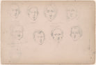 Miss or Mrs Gibbons; possibly Mr Gibb; J.M. Clifford and five unknown sitters NPG D23313(21)