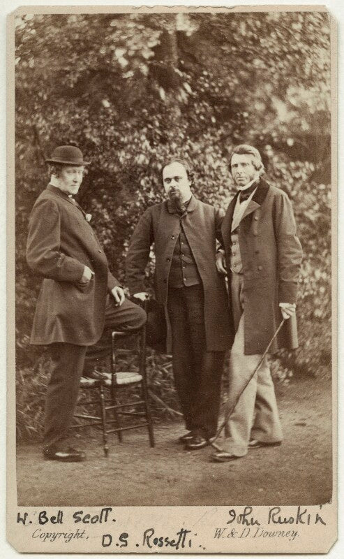 William bell scott; dante gabriel rossetti; john ruskin npg ax38133