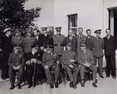 Winston Churchill with the British delegation at the Casablanca Conference NPG x194247