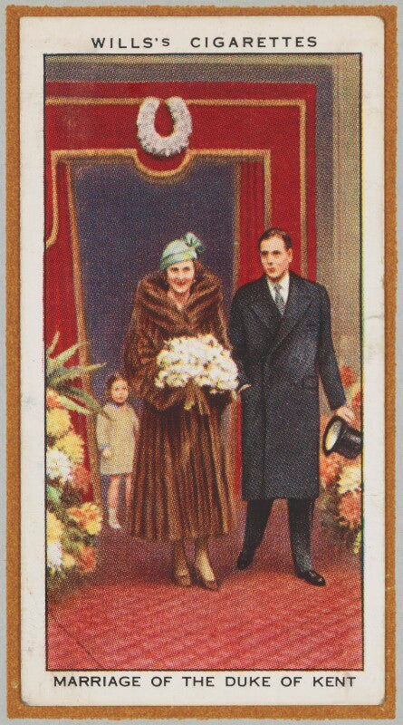 'marriage of the duke of kent' (princess marina, duchess of kent; prince george, duke of kent and an unknown child) npg d47261