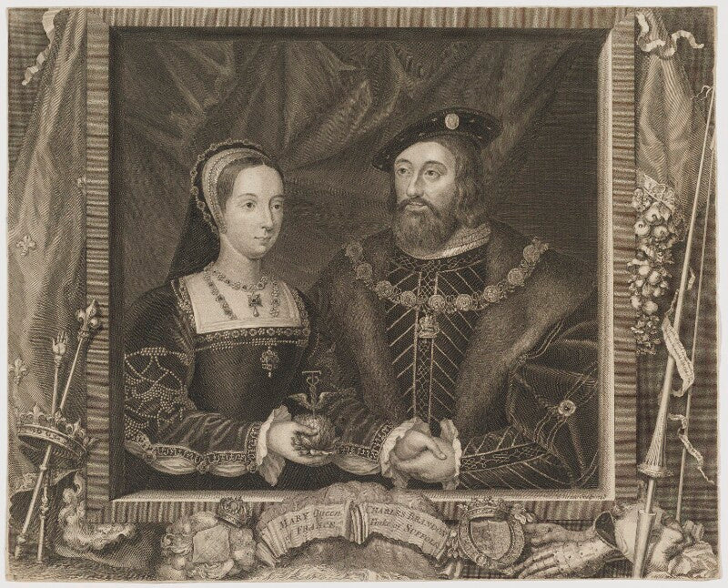 Mary tudor; charles brandon, 1st duke of suffolk npg d40895