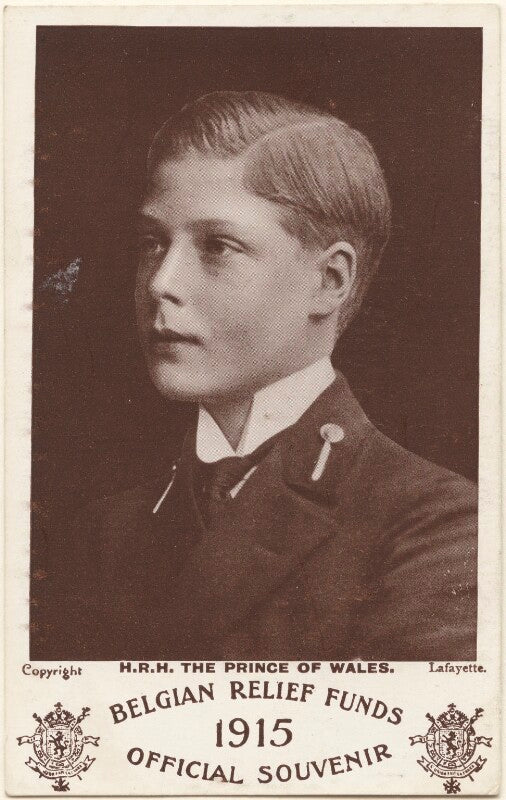 'belgian relief funds 1915 official souvenir' (prince edward, duke of windsor (king edward viii)) npg x196912
