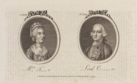 'Mrs F-r and Lord C-m' (Lord Conyngham; Mrs Farrer) NPG D14677