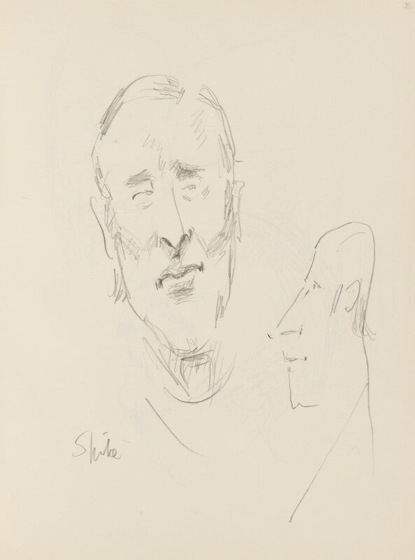 Spike milligan and an unknown man npg d17947(73)