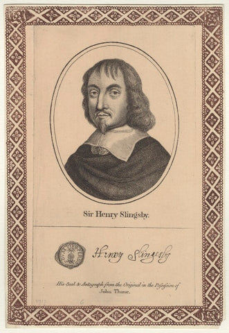 Sir Henry Slingsby, Bt NPG D29000