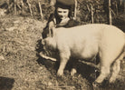 (Karin) Judith Henderson (née Stephen) and pig 'Celestino' NPG Ax160901