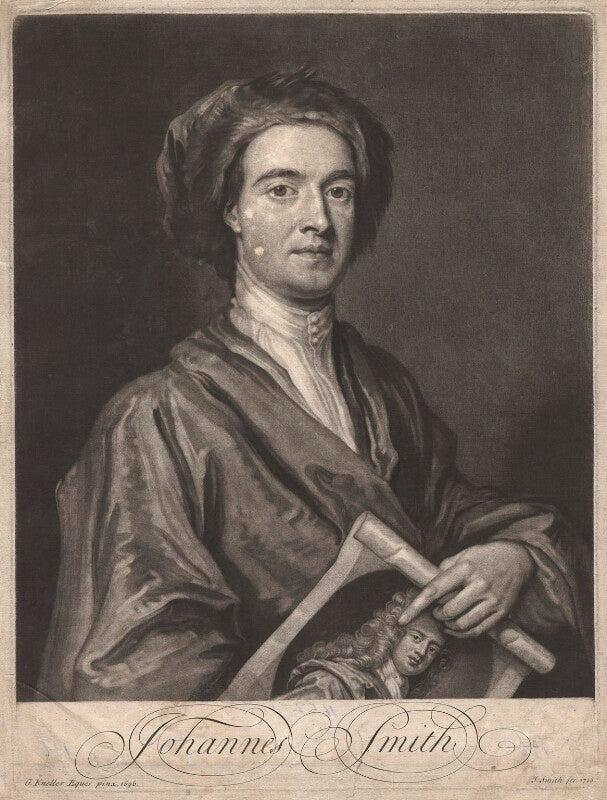 John smith holding print by john smith of sir godfrey kneller, bt npg d6782