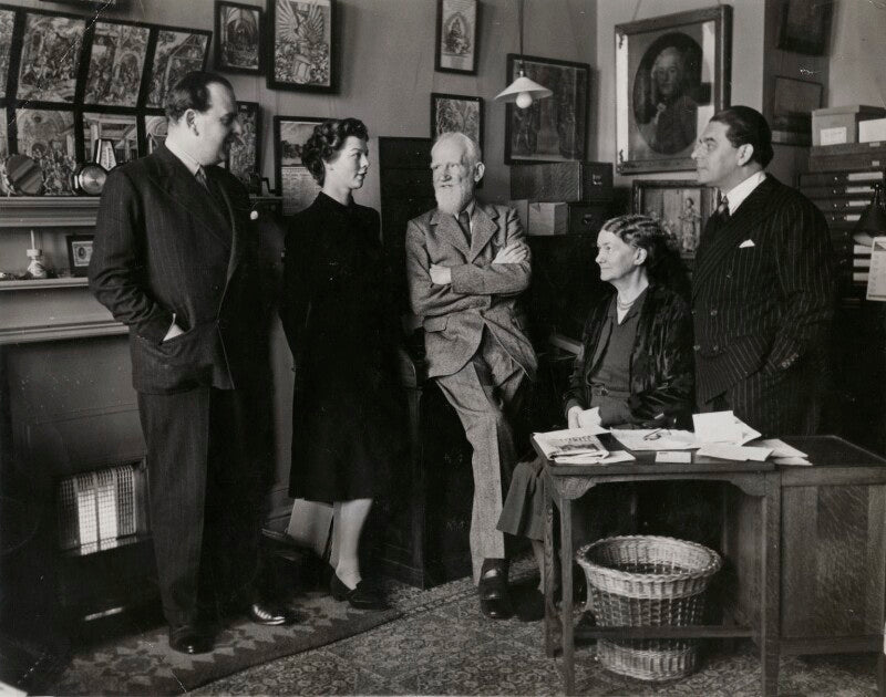 George bernard shaw discussing the production of 'major barbara' npg x139868