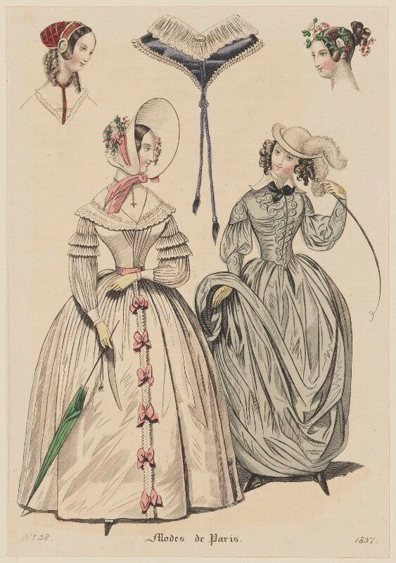 Walking dress and riding dress, 1837 npg d47721