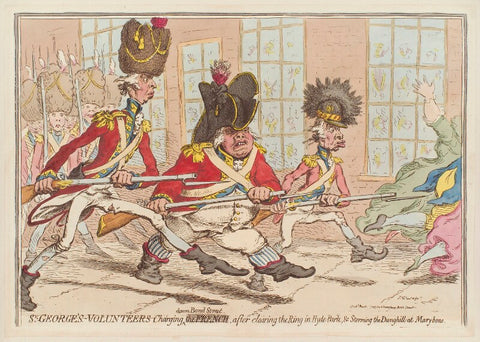 'St George's volunteers charging down Bond Street' NPG D12600