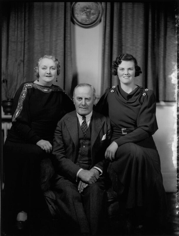 Beatrice maud (née woodend), lady britten; sir edgar theophilus britten; mary beatrice verburgh (née britten) npg x151883