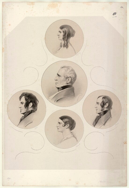 Henry vincent james kemble; fanny kemble; charles kemble; adelaide kemble; john mitchell kemble npg d22398