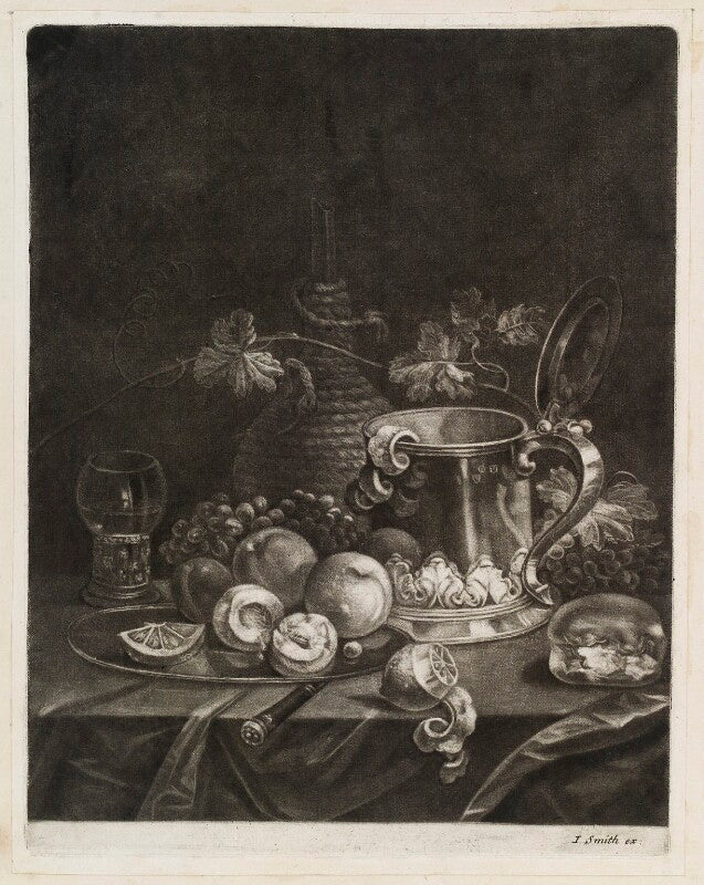 Still Life with Tankard, Wine Flask and Fruit NPG D11815