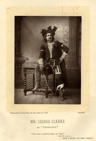 George H. Clarke as Petruchio in 'The Taming of the Shrew' NPG x6101