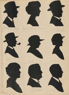 Tourists on the West Pier, Brighton (J.A. Mould; Isabel Harriet Rothwell-Jackson (née Barrie); H.C. Wyke?; C. Parronson?; N. Dean?; H. Shott?; (Elsie) Evelyn Laye; Z. Webb; C.C. Bottoms) NPG D46536