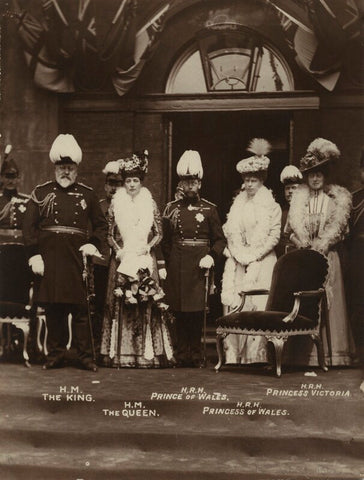 King Edward VII; Queen Alexandra; King George V; Queen Mary; Princess Victoria of Wales NPG x132093