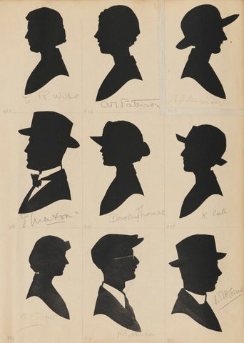 C.R. Wise; E. Maton; S. Soper; R.B. Atkinson; A.M. Paterson; Dorothy Thomas; W? H. Cosens; K. Carter; E.F. Cornish NPG D46452