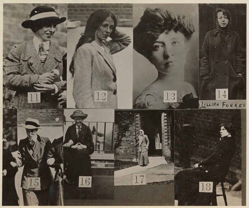 'surveillance photograph of militant suffragettes' npg x132847