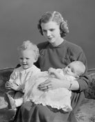 Hon. David Whitney Erskine Russell; Susan Mary Sheila Remington-Hobbs (née Winn); James Nicholas Geoffrey Russell NPG x72114