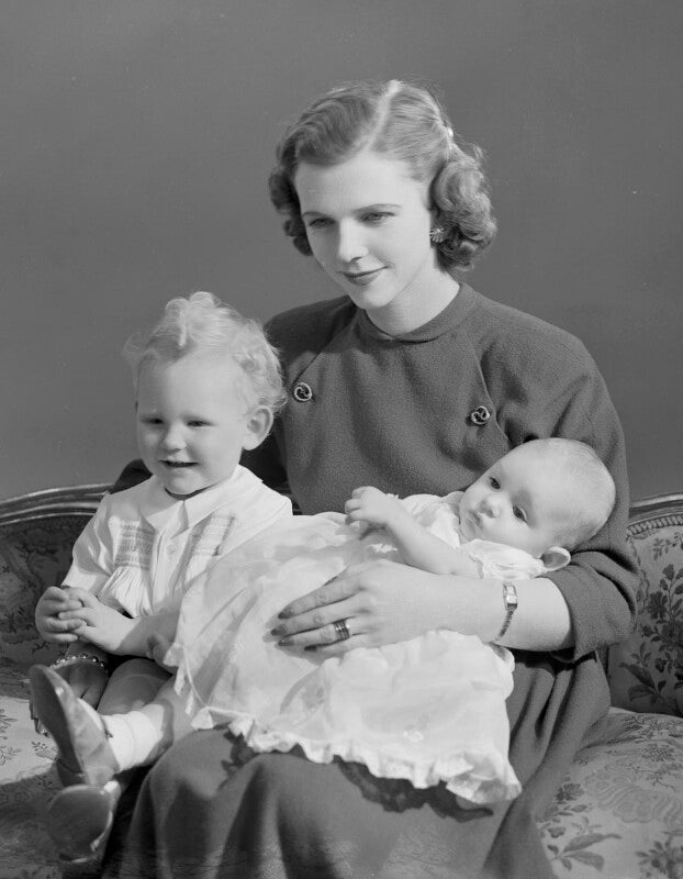 Hon. david whitney erskine russell; susan mary sheila remington hobbs (née winn); james nicholas geoffrey russell npg x72114