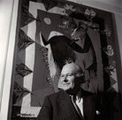 Sir Robert Philip Wyndham Adeane with 'Garlanded Goat' by Louis le Brocquy NPG x135433