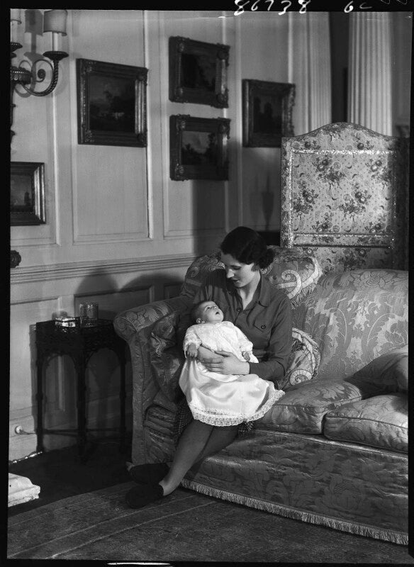 Priscilla crystal frances blundell coriat (née weigall, formerly viscountess curzon) with her daughter npg x157660