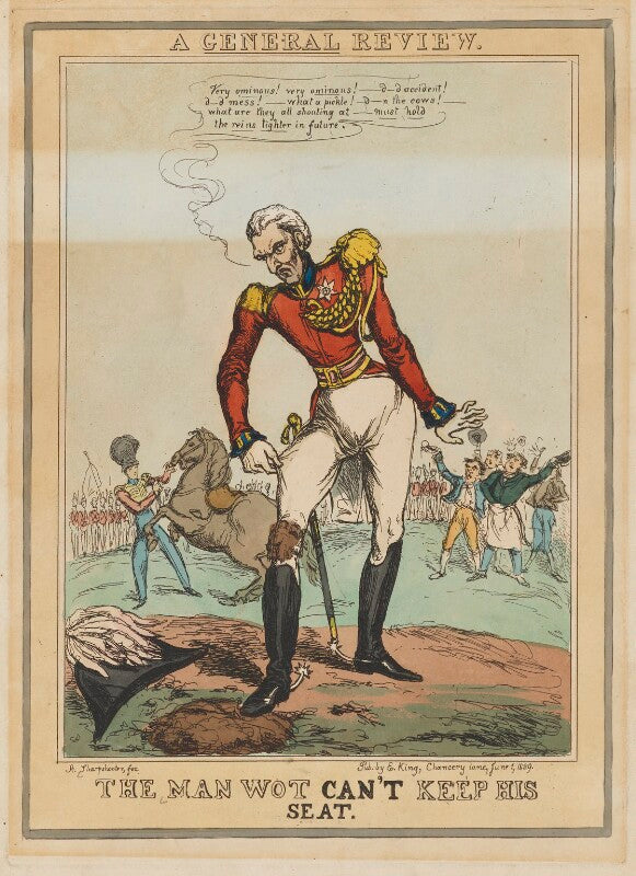 Arthur wellesley, 1st duke of wellington ('the man wot can't keep his seat') npg d46048