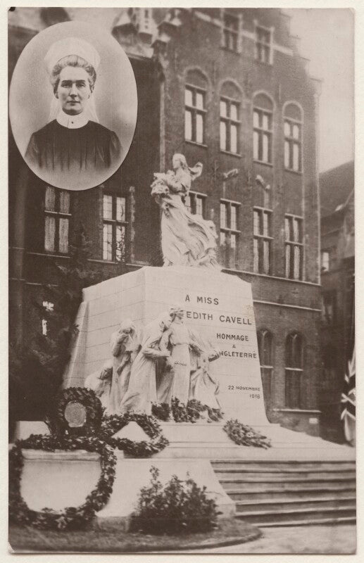 'memorial erected in brussels to edith cavell' npg x200189