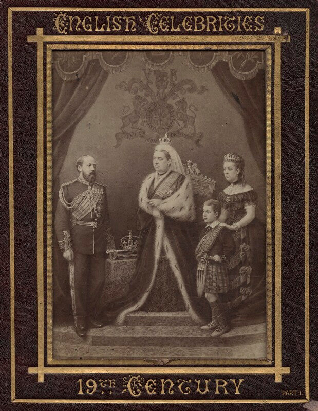 King edward vii; queen victoria; prince albert victor, duke of clarence and avondale; queen alexandra npg ax132896