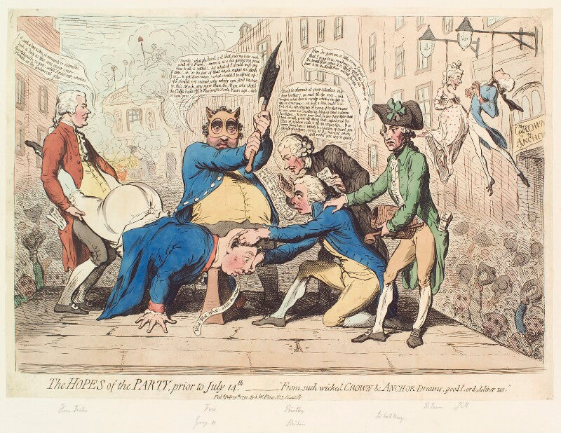 'the hopes of the party, prior to july 14th   "from such wicked crown & anchor dreams, good lord deliver us"' npg d13074