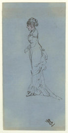 Figure study of an unknown woman NPG D23228