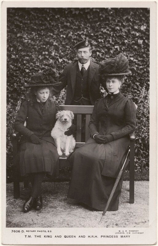 Princess mary, countess of harewood; king george v; queen mary npg x196995