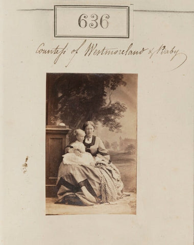Adelaide Ida Fane (née Curzon), Countess Westmorland and baby, probably Anthony Mildmay Julian Fane, 13th Earl of Westmorland NPG Ax50302
