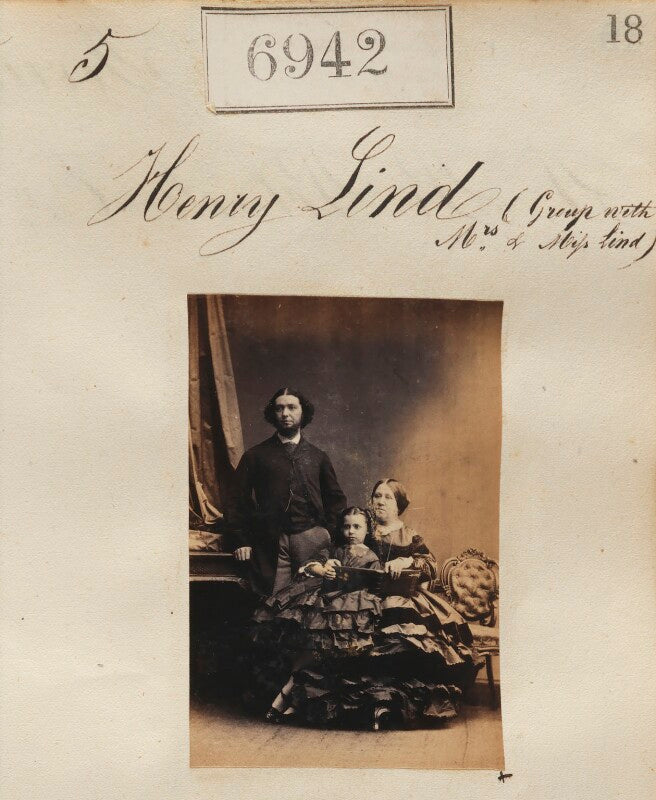 Henry lind; mrs lind; miss lind npg ax56861