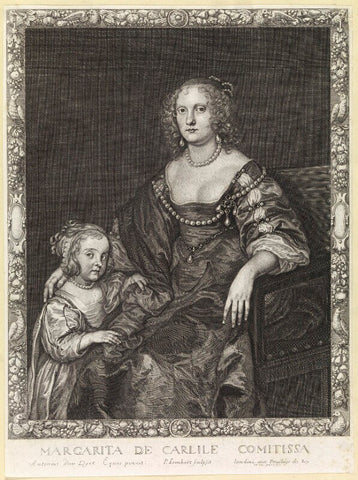 Margaret Montagu (née Russell), Countess of Manchester with an unknown daughter NPG D10887