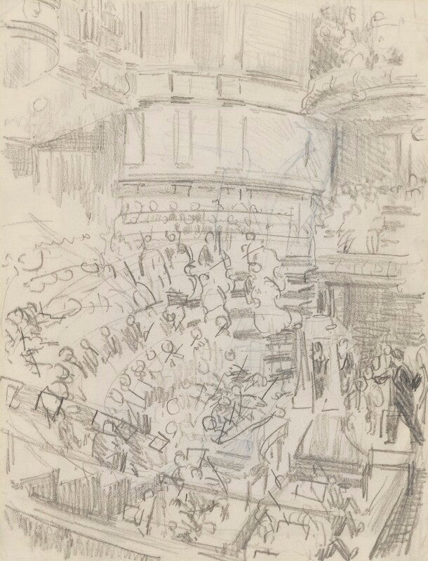 Sir thomas beecham conducting 'a mass of life' at the queen's hall npg 4975(31)