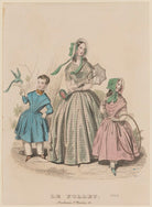 Carriage and walking costume and children's dresses, June 1842 NPG D47896