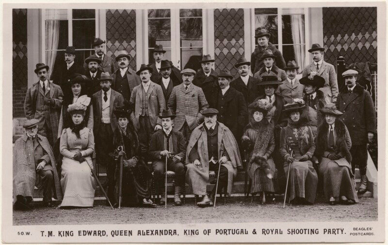 't.m. king edward, queen alexandra, king of portugal & royal shooting party' npg x196925