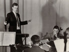 Benjamin Britten conducting the Suffolk (Long Island) Friends of Music Orchestra NPG x15196