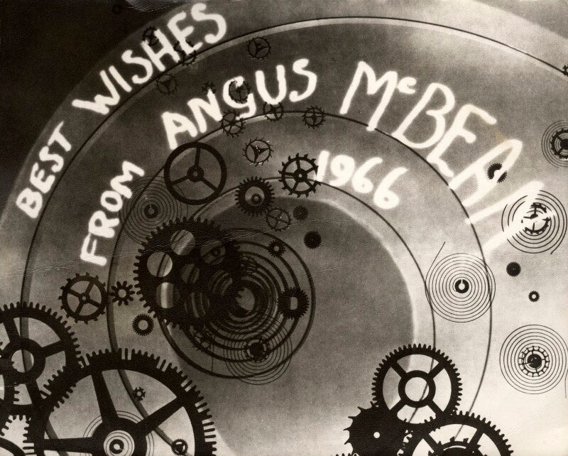 'best wishes from angus mcbean' npg x39316