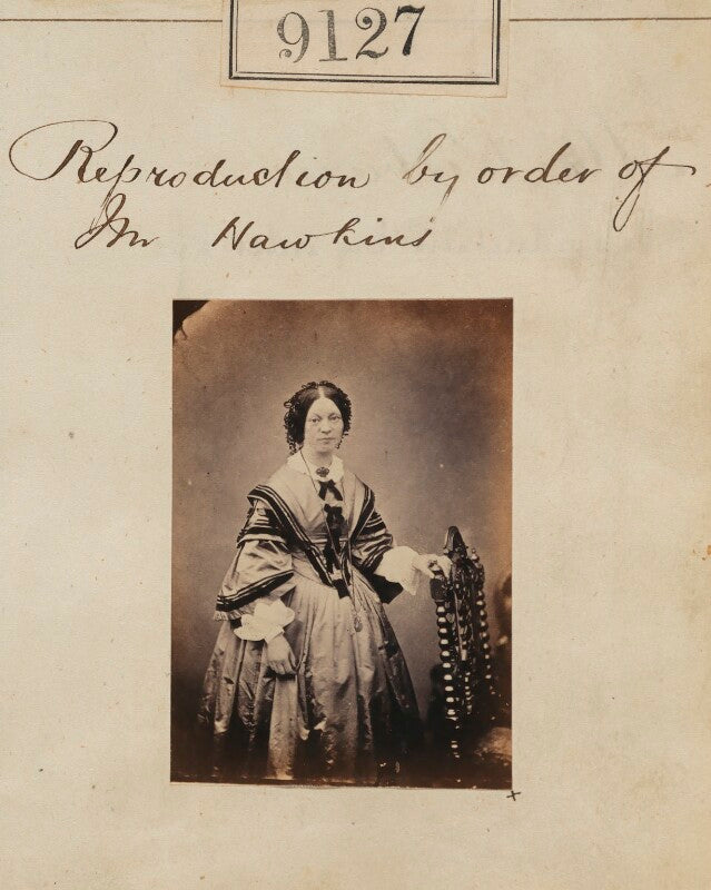 Unknown woman ('reproduction by order of mr hawkins') npg ax58949