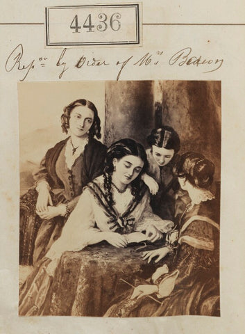 Four unknown women ('Reproduction by order of Mrs Bacon') NPG Ax54449