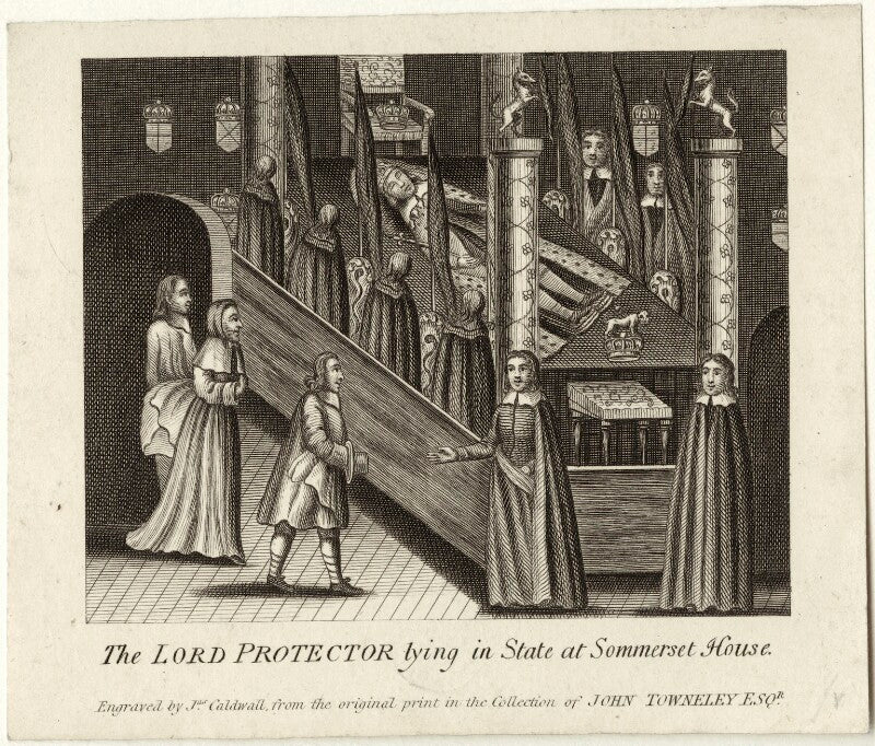 Oliver cromwell lying in state at somerset house npg d28684