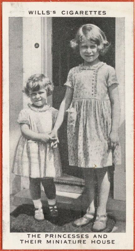 'the princesses and their miniature house' (queen elizabeth ii; princess margaret) npg d47314