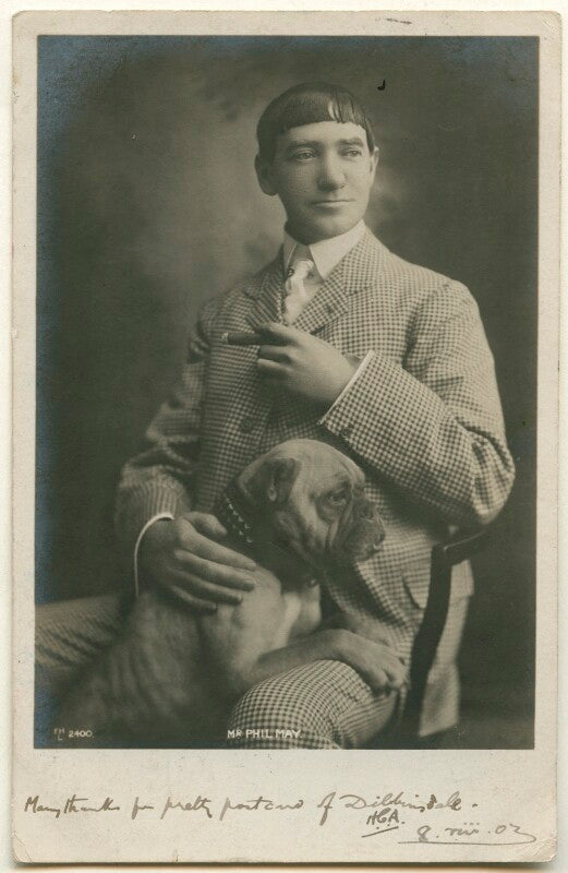 Phil may with his dog, mr blathers npg ax160440