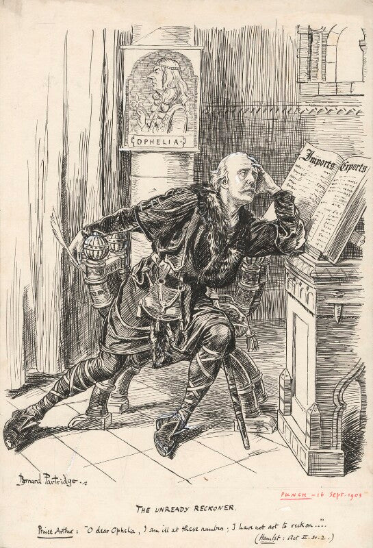 The unready reckoner (arthur james balfour, 1st earl of balfour) npg d9687