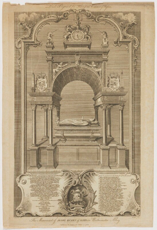 The monument of mary, queen of scots in westminster abbey npg d42668