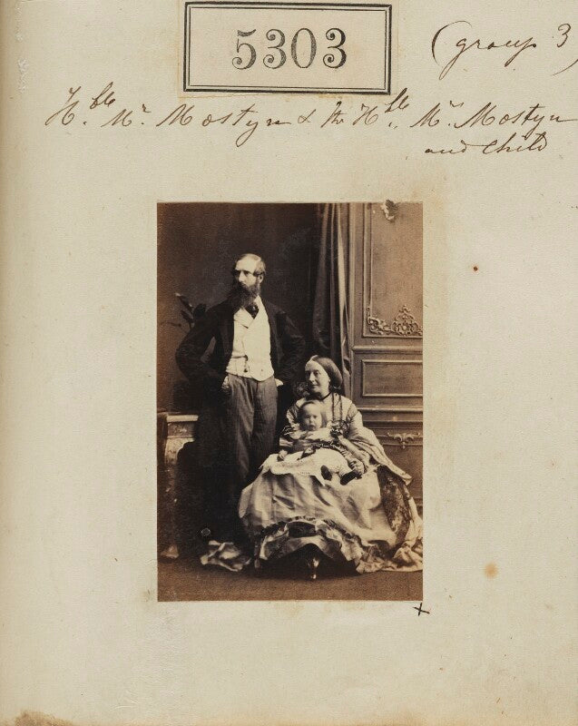 George charles mostyn; hubert george charles mostyn, 7th baron vaux of harrowden; mary mostyn (née monk) npg ax55263